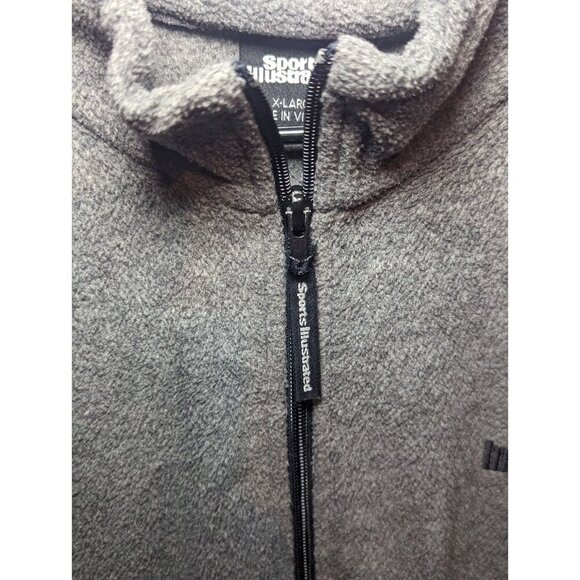 Sports Illustrated XL Fleece Jacket Mens Gray Full Zip Long Sleeve Soft - Picture 2 of 15